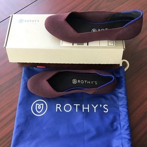 Rothy’s Flat, 10.5, Wine, original box & tote bag